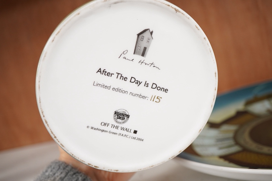 Paul Horton, ‘After the Day is Done’, limited edition vase- 30cm high and charger-34cm diameter